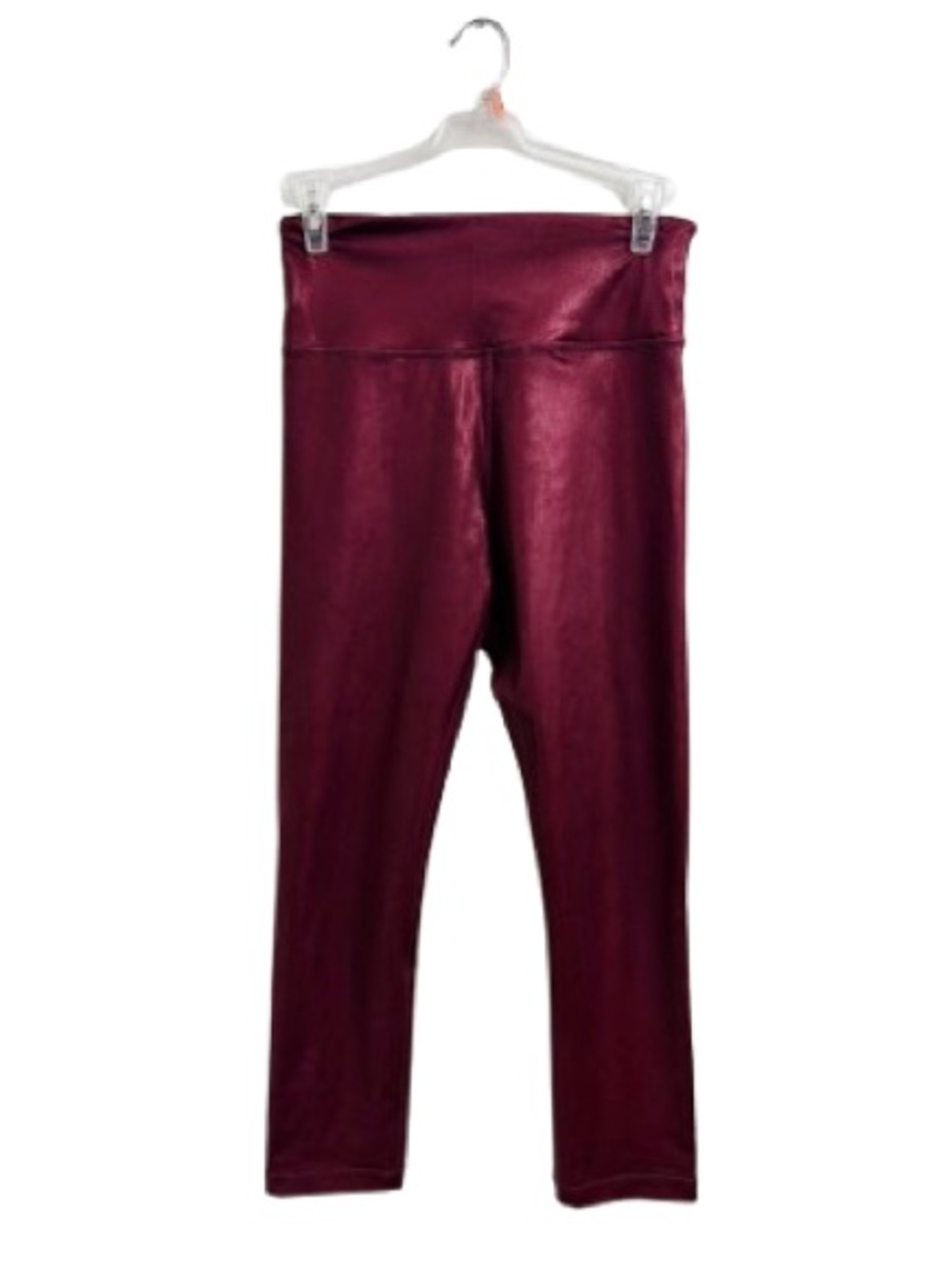 ZYIA Active Maroon Shiny High‑Rise Leggings – Size 4
